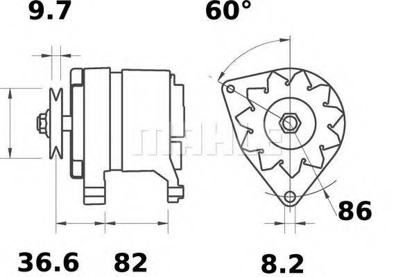 MAHLE ORIGINAL MG241 Генератор