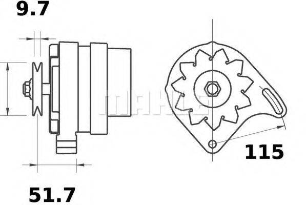 MAHLE ORIGINAL MG205 Генератор