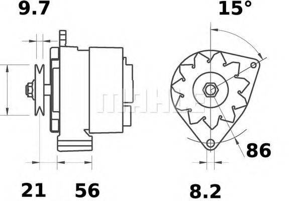 MAHLE ORIGINAL MG187 Генератор