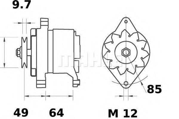 MAHLE ORIGINAL MG151 Генератор