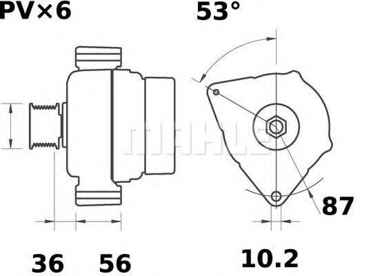 MAHLE ORIGINAL MG96 Генератор