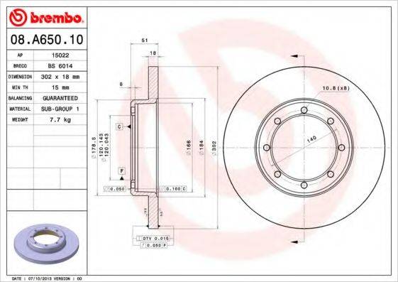 BRECO BS6014 гальмівний диск