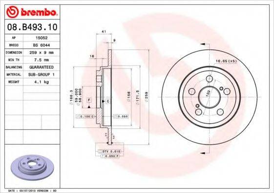 BRECO BS6044 гальмівний диск