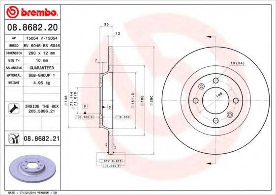 BRECO BS6046 гальмівний диск