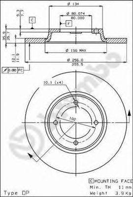 BRECO BS7118 гальмівний диск