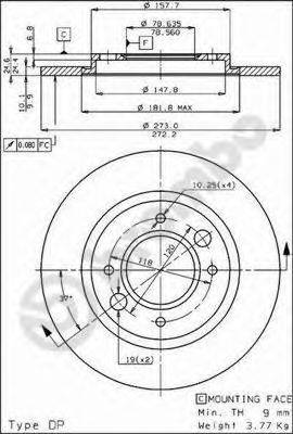 BRECO BS7123 гальмівний диск