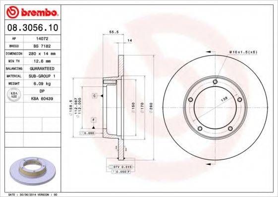 BRECO BS7182 гальмівний диск