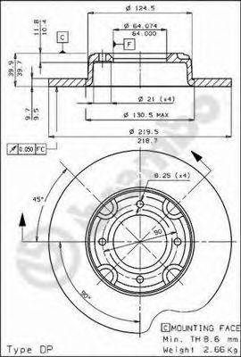 BRECO BS7205 гальмівний диск