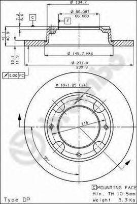 BRECO BS7225 гальмівний диск