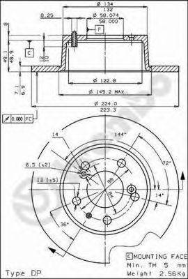 BRECO BS7250 гальмівний диск