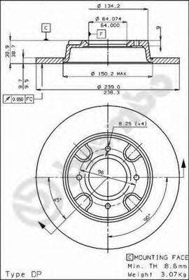 BRECO BS7288 гальмівний диск