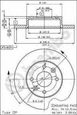 BRECO BS7324 гальмівний диск