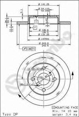 BRECO BS7331 гальмівний диск