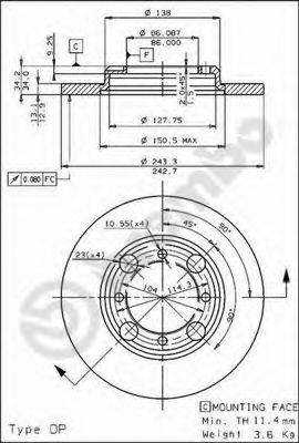 BRECO BS7348 гальмівний диск