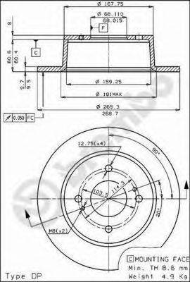 BRECO BS7350 гальмівний диск