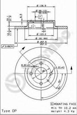 BRECO BS7377 гальмівний диск