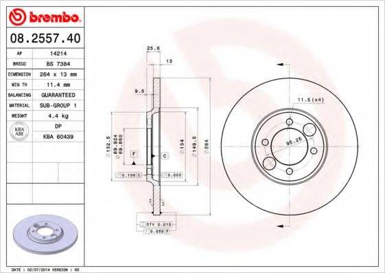 BRECO BS7384 гальмівний диск