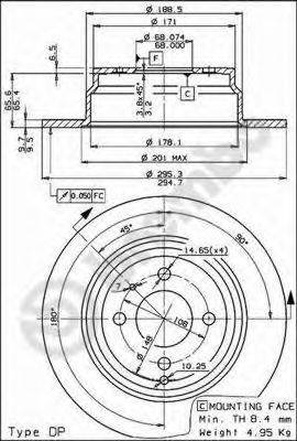 BRECO BS7432 гальмівний диск