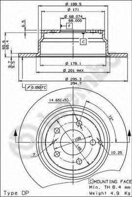 BRECO BS7481 гальмівний диск