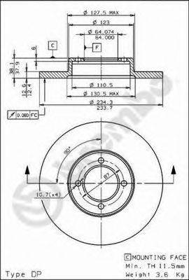 BRECO BS7490 гальмівний диск