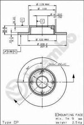 BRECO BS7493 гальмівний диск