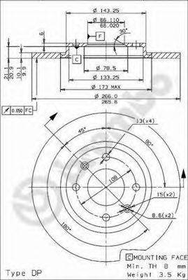 BRECO BS7648 гальмівний диск