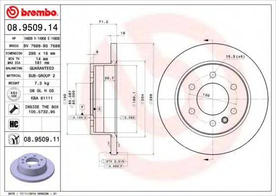 BRECO BS7688 гальмівний диск