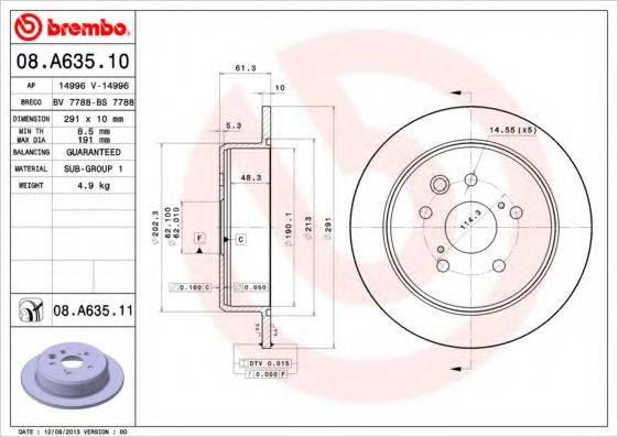 BRECO BS7788 гальмівний диск