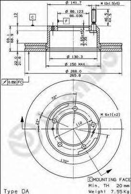 BRECO BS7854 гальмівний диск