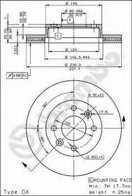 BRECO BS7856 гальмівний диск