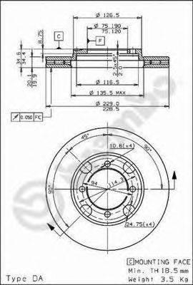 BRECO BS7983 гальмівний диск