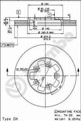 BRECO BS7990 гальмівний диск