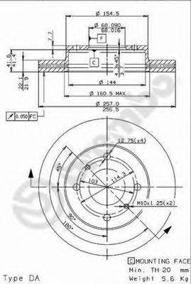 BRECO BS8026 гальмівний диск