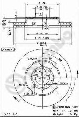 BRECO BS8039 гальмівний диск