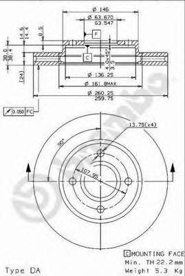 BRECO BS8095 гальмівний диск