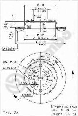 BRECO BS8150 гальмівний диск