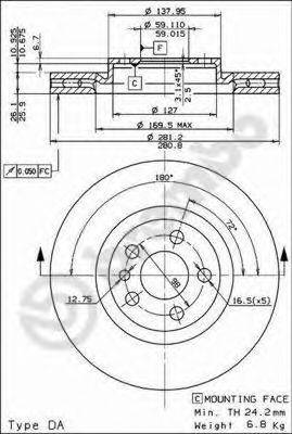 BRECO BS8157 гальмівний диск