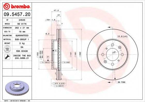 BRECO BS8176 гальмівний диск