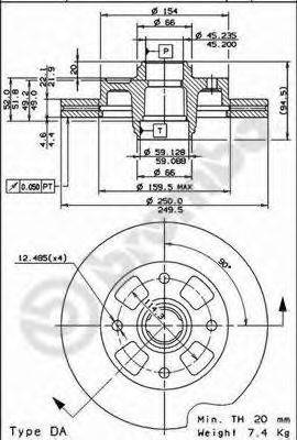 BRECO BS8252 гальмівний диск