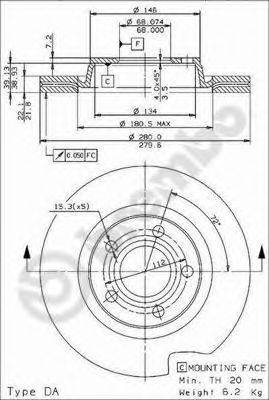 BRECO BS8285 гальмівний диск