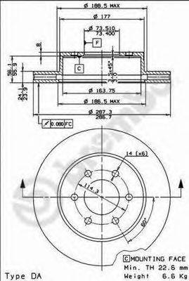 BRECO BS8328 гальмівний диск