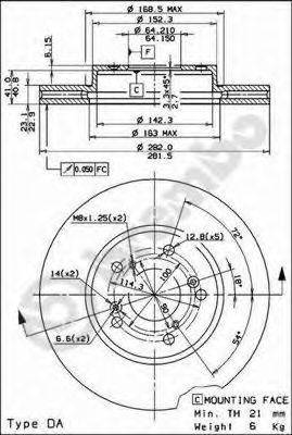 BRECO BS8376 гальмівний диск