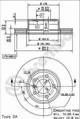 BRECO BS8488 гальмівний диск