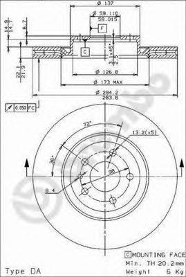 BRECO BS8537 гальмівний диск