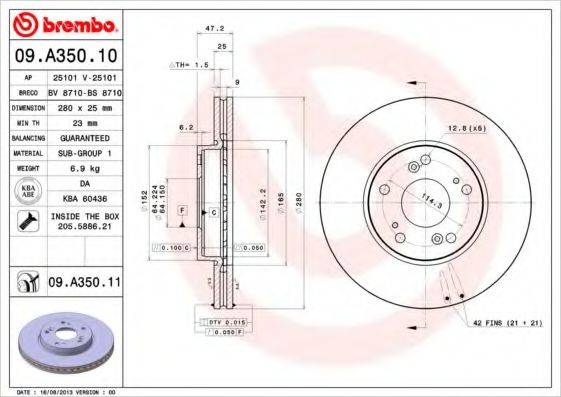 BRECO BS8710 гальмівний диск