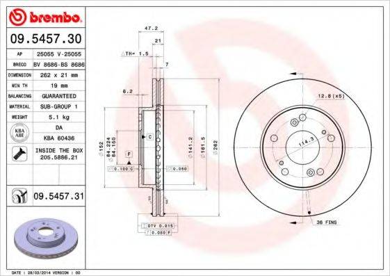 BRECO BV8686 гальмівний диск