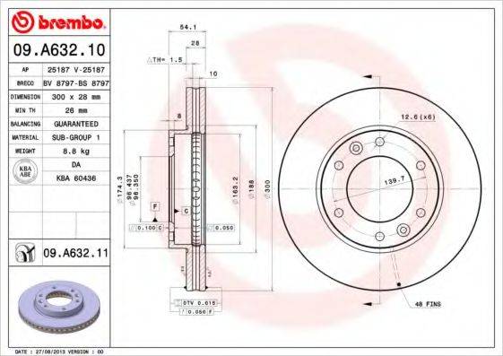 BRECO BV8797 гальмівний диск