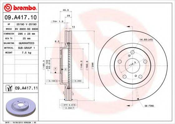 BRECO BV8800 гальмівний диск