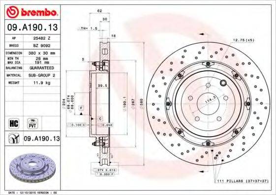 BRECO BZ9092 гальмівний диск