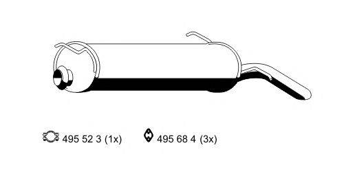 ERNST 519014 Глушник вихлопних газів кінцевий